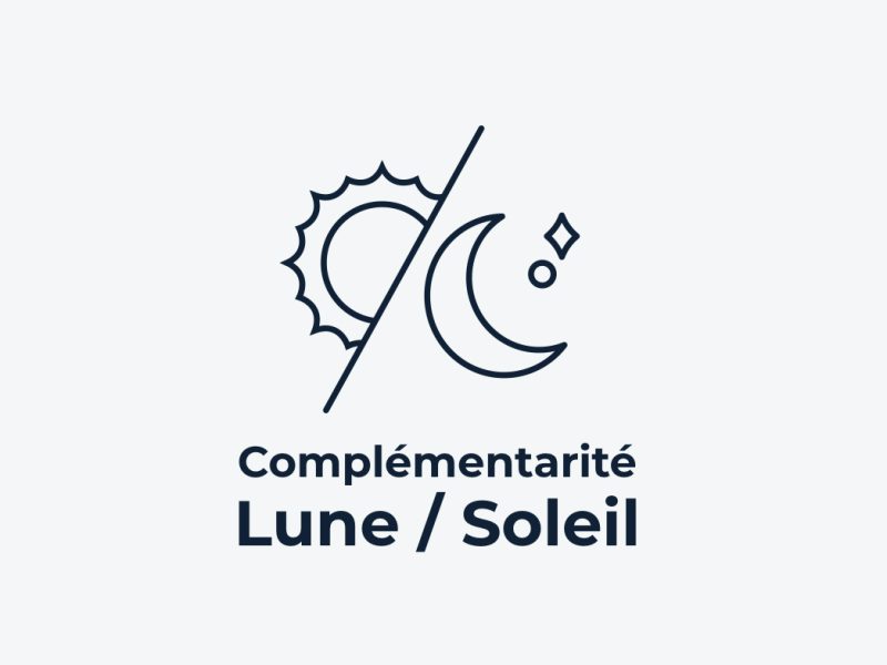 Icone complementarite lune soleil